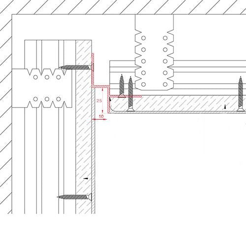 Profile de aluminiu pentru efect shadow gap fara LED în design interior si arhitectura pentru tavan.